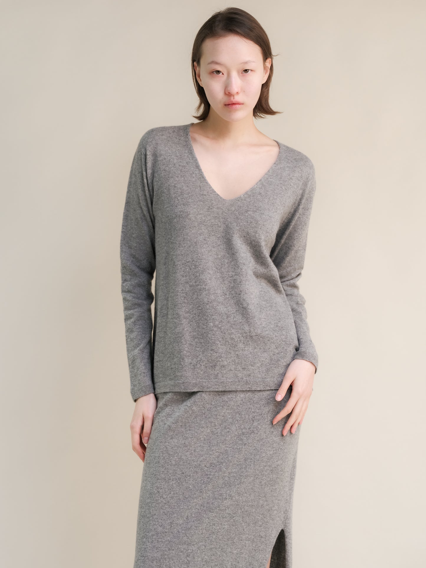 Cashmere Mix V-Neck (3D-Knit)