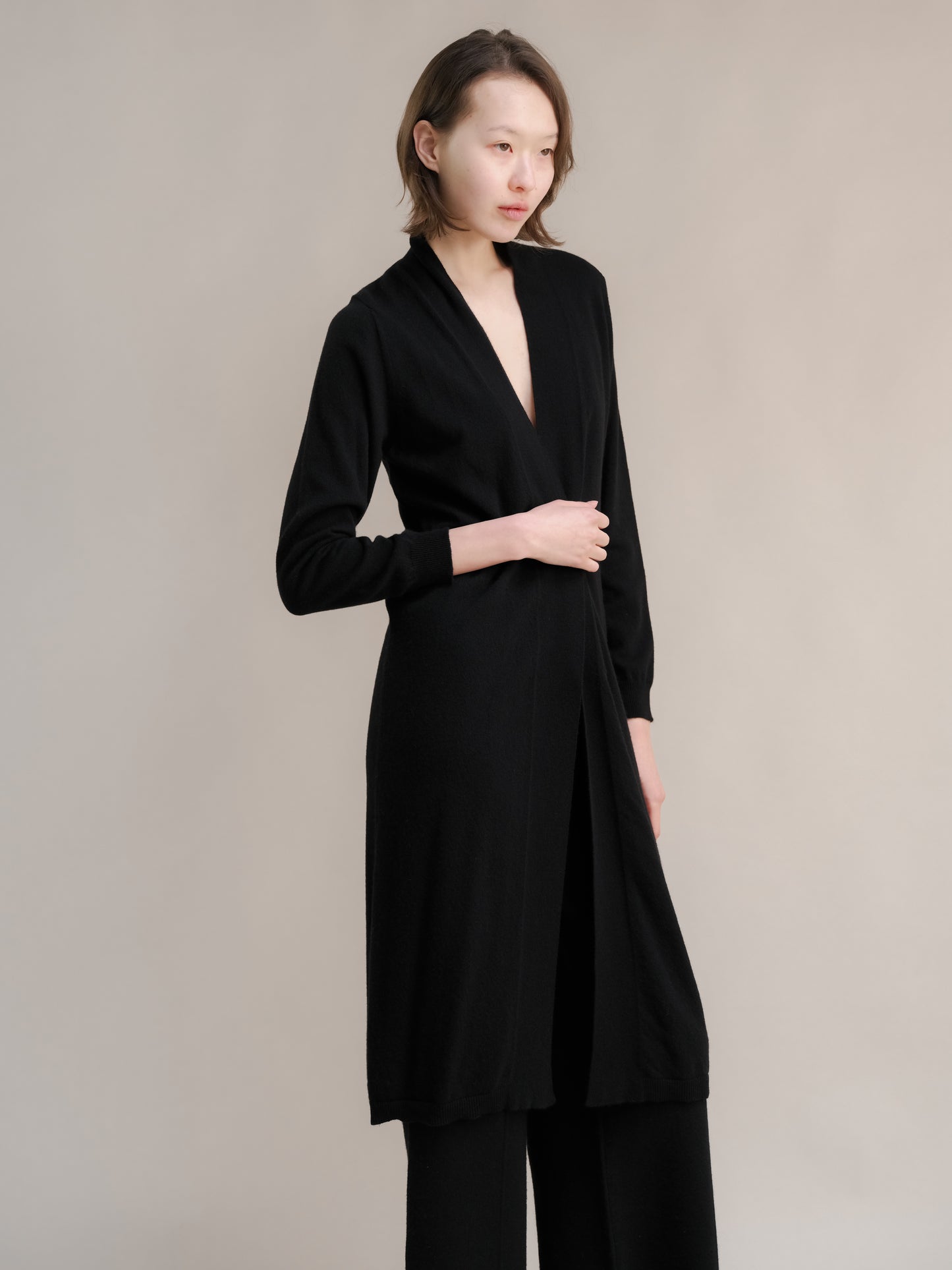 Cashmere Mix Long Cardigan