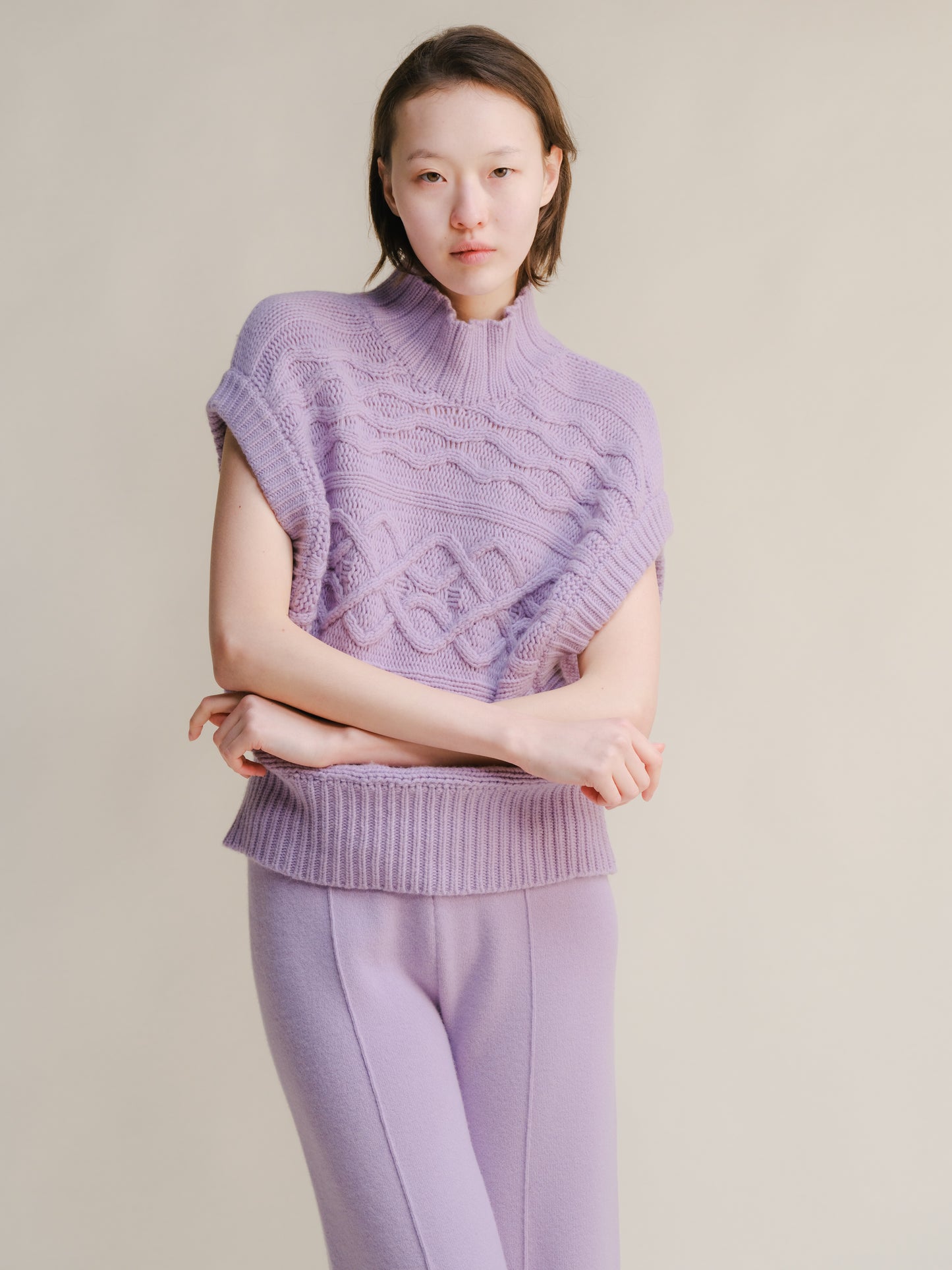 Cashmere Mix Maxi Cable Tunic