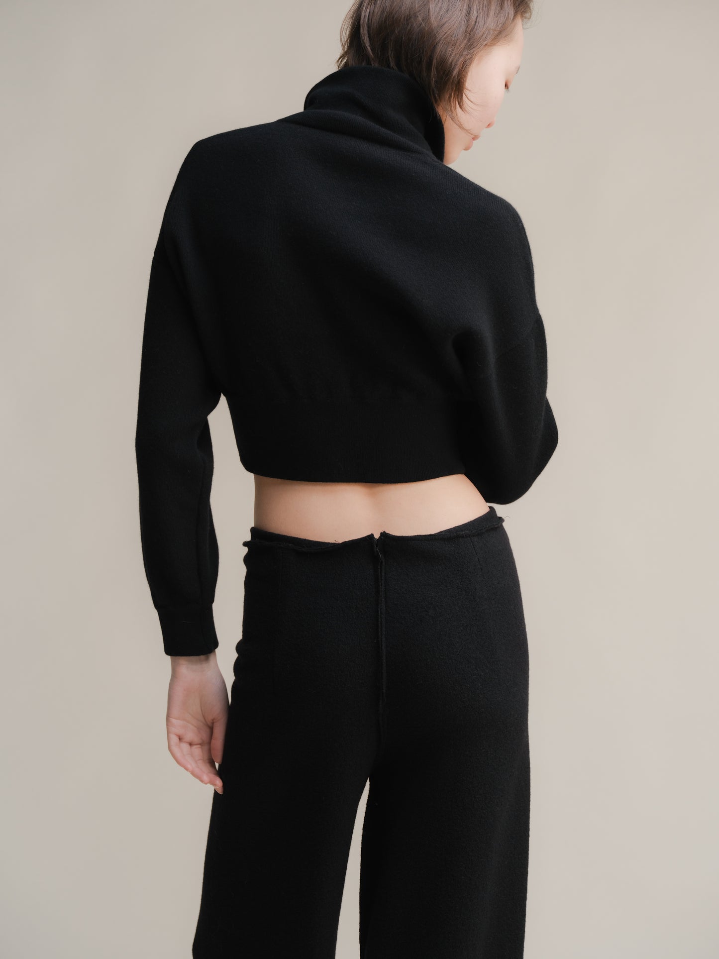 Superfine Lambswool Cropped Polo