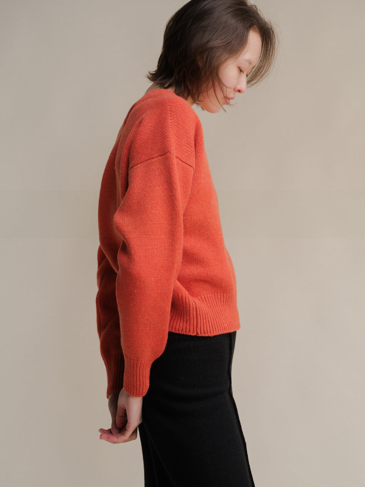 Tweed Double V-Neck Sweater – Lèmme, made in Italy