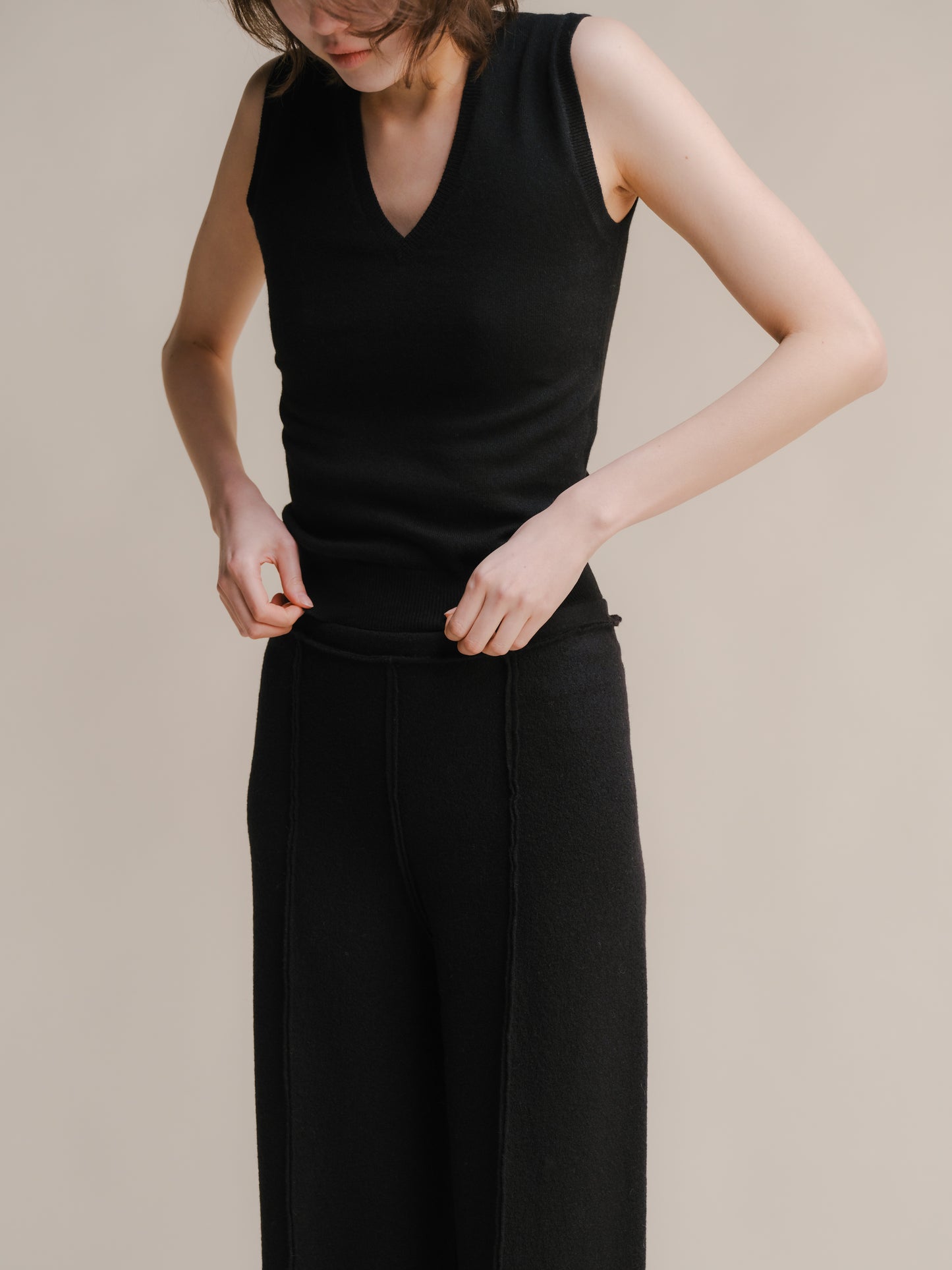 Pure Cashmere V-Neck Tank Top