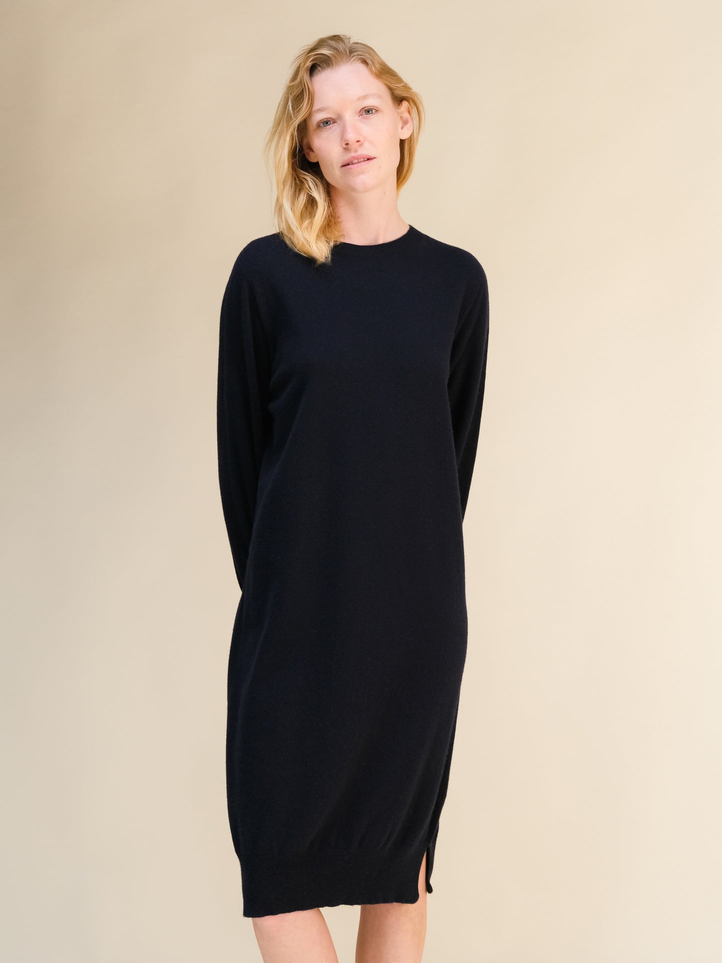 Cashmere Mix Midi Dress (3D-Knit)