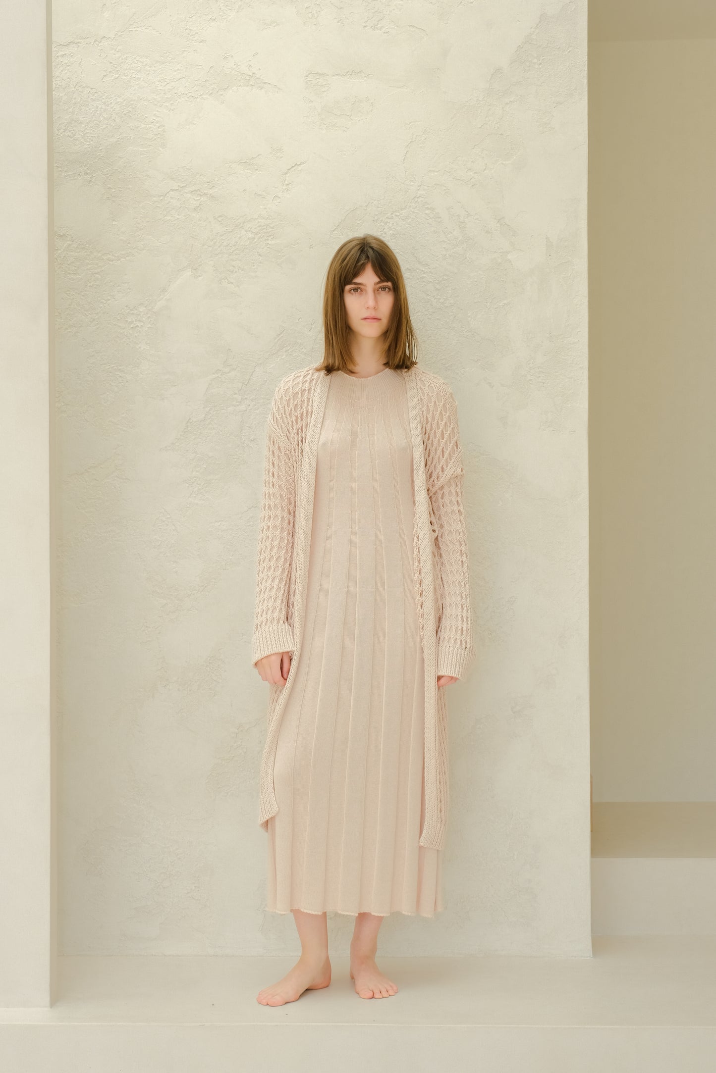 Fine Cotton Crochet Maxi Cardigan