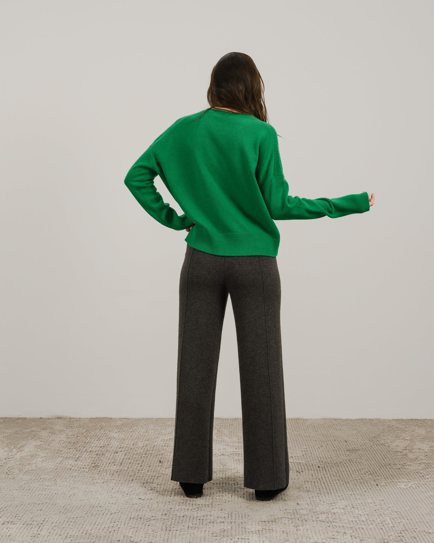 Cashmere Mix Relaxed Crewneck Sweater