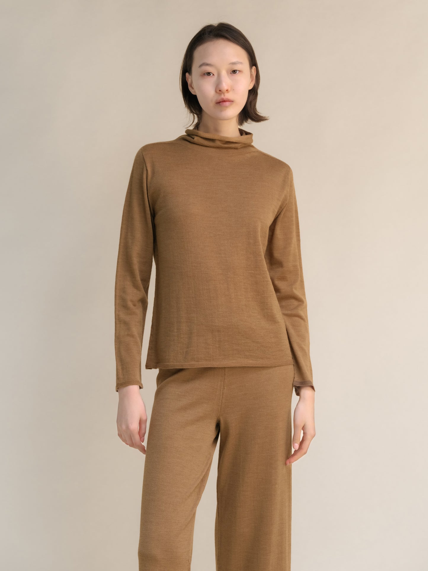 Extra Fine Merino Wool Relaxed Turtleneck (3D-Knit)