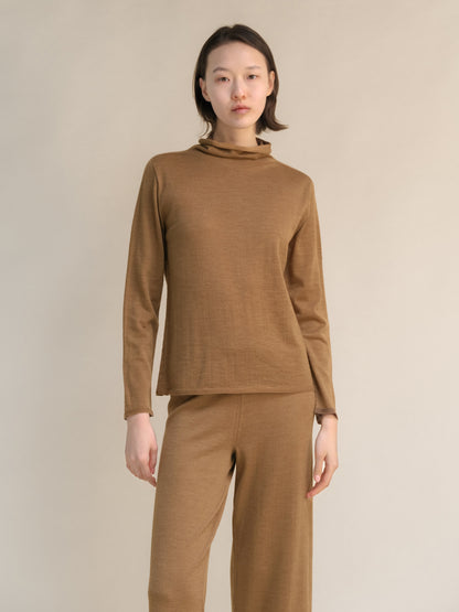 Extra Fine Merino Wool Relaxed Turtleneck (3D-Knit)