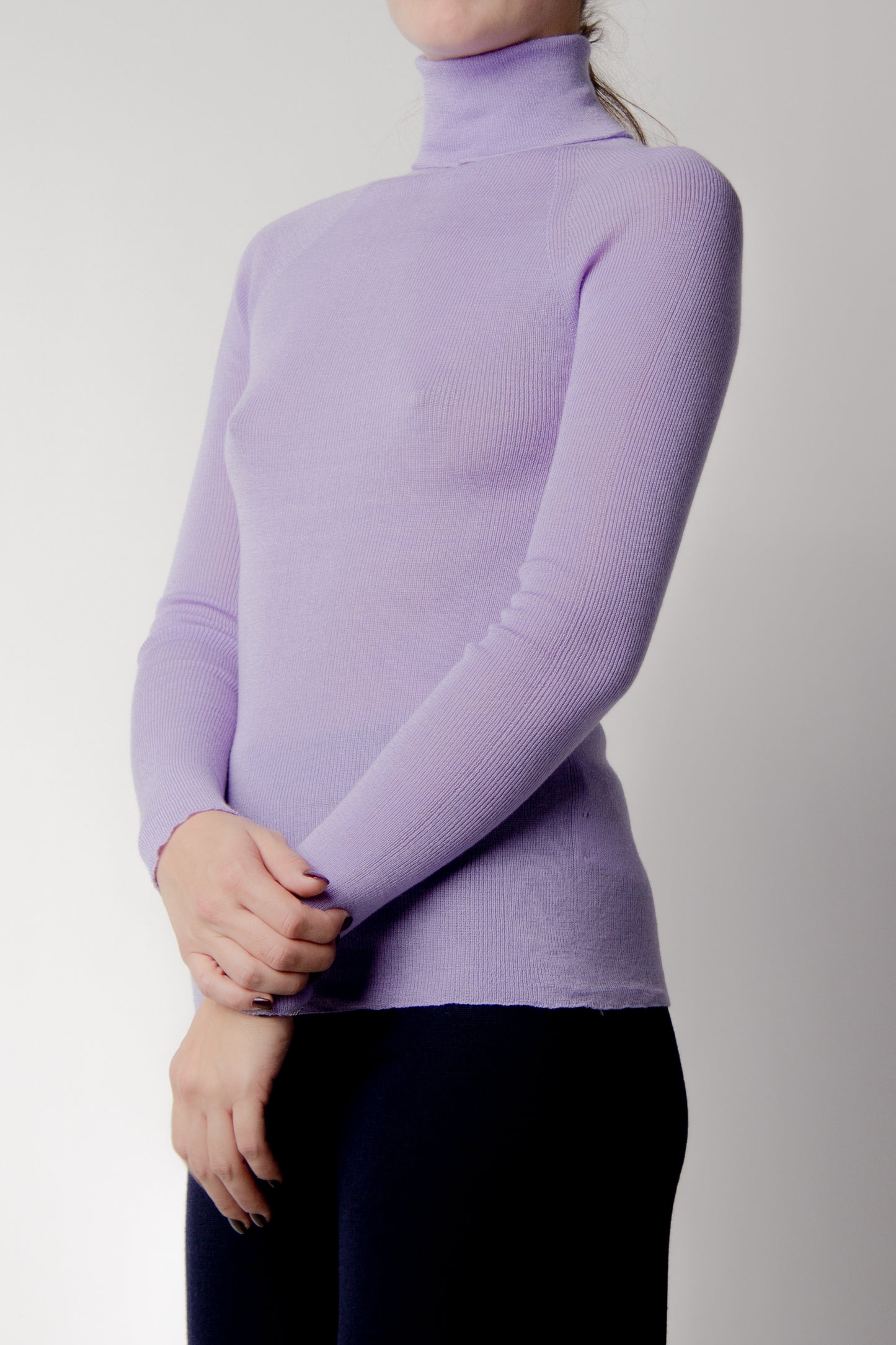 Extrafine Merino Ribbed Turtleneck (3D-Knit)