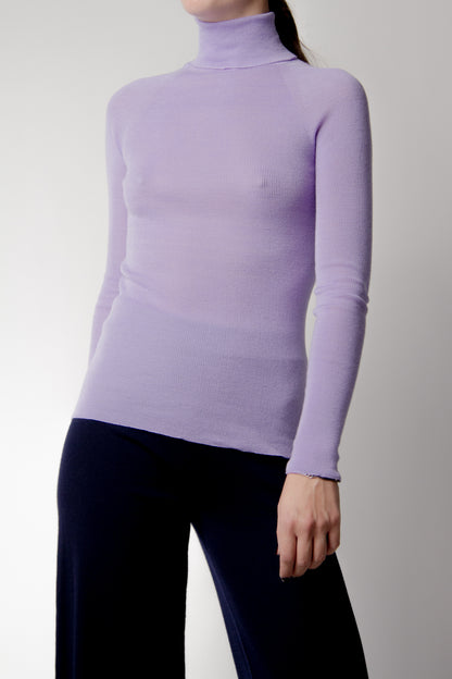 Extrafine Merino Ribbed Turtleneck (3D-Knit)