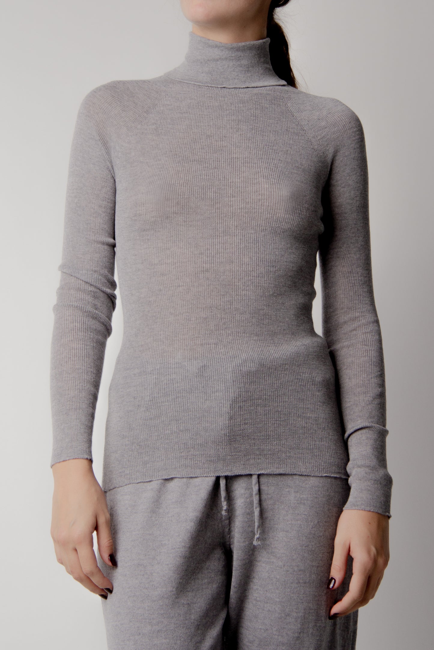 Extrafine Merino Ribbed Turtleneck (3D-Knit)