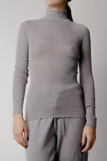 Extrafine Merino Ribbed Turtleneck (3D-Knit)