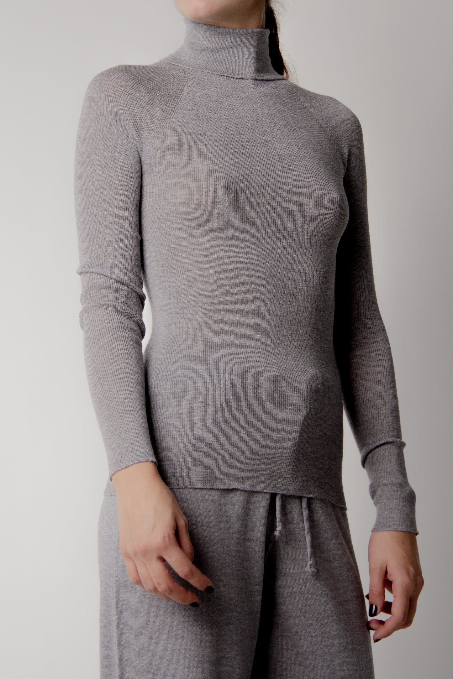 Extrafine Merino Ribbed Turtleneck (3D-Knit)