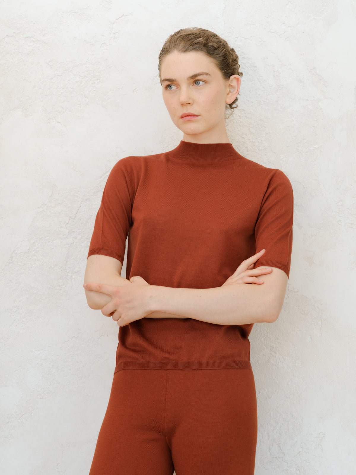 Extra Fine Merino 3/4 Mock Neck