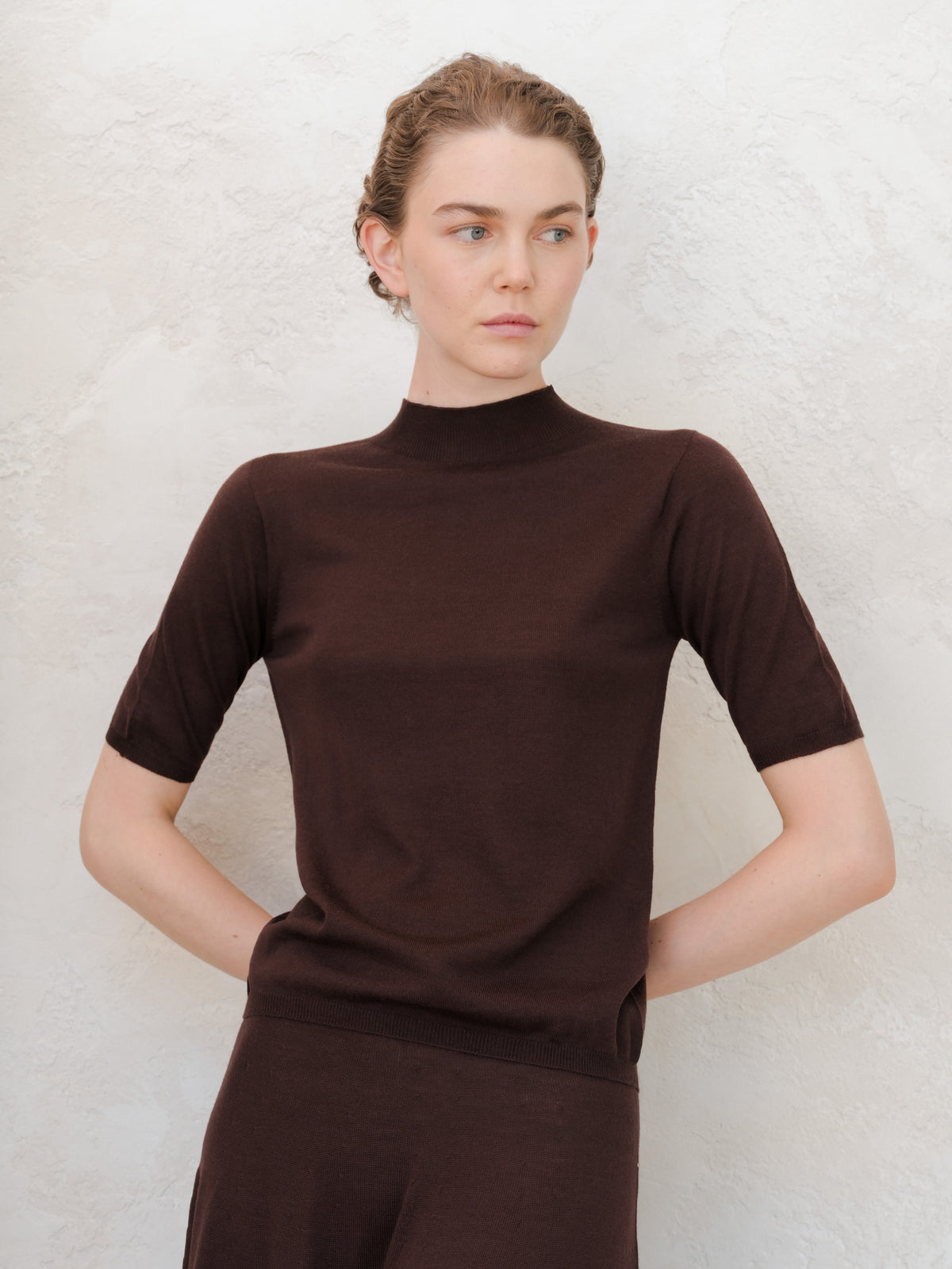 Extra Fine Merino 3/4 Mock Neck