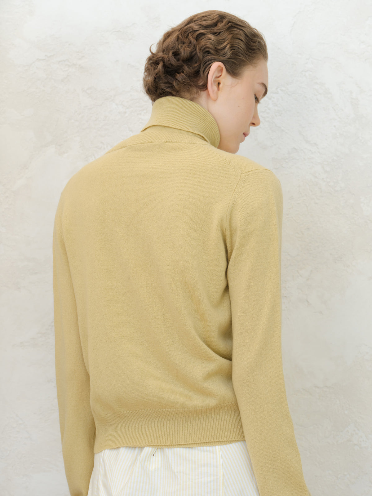 Pure Cashmere Short Sleeve Turtleneck
