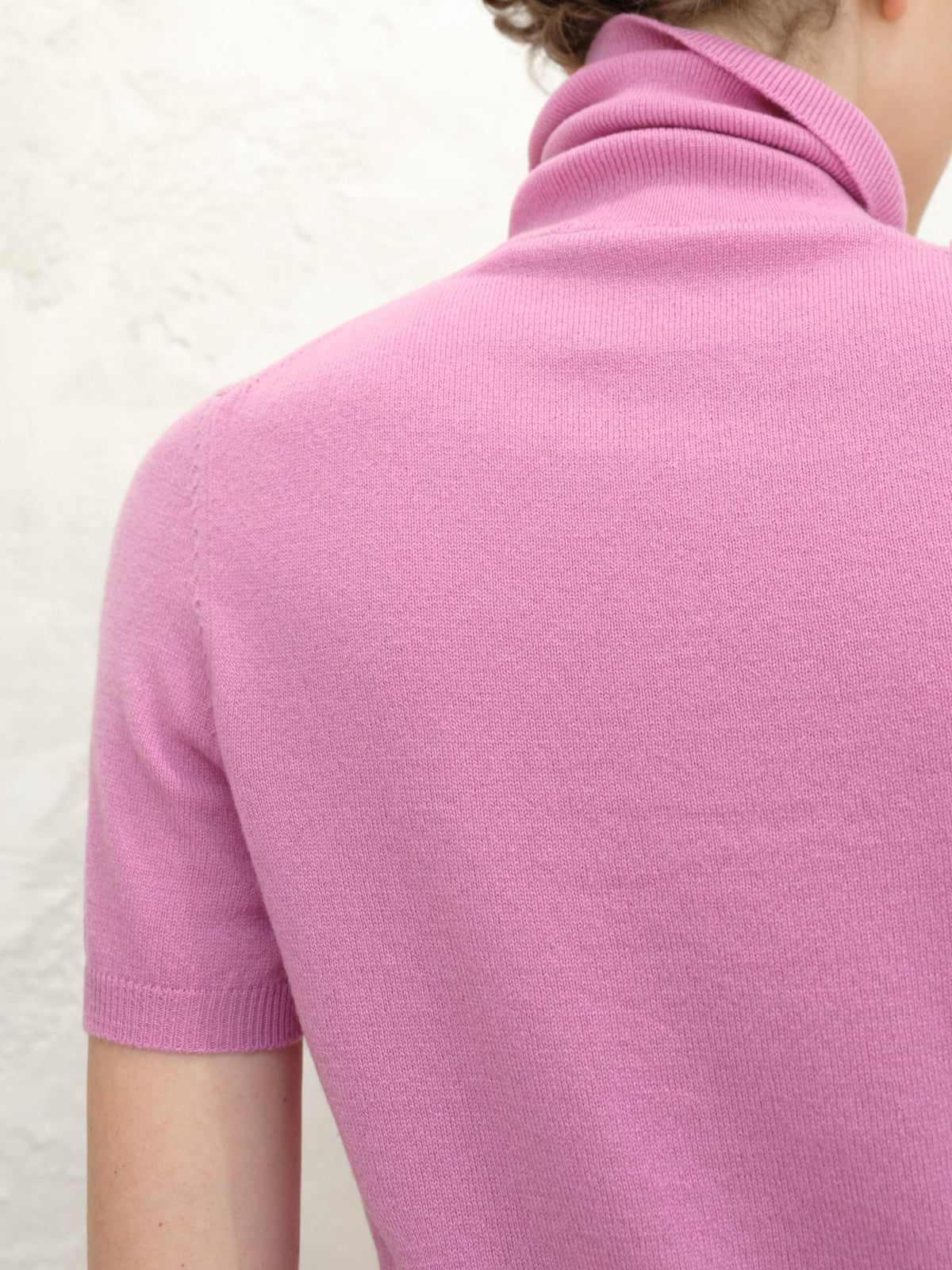 Pure Cashmere Short Sleeve Turtleneck