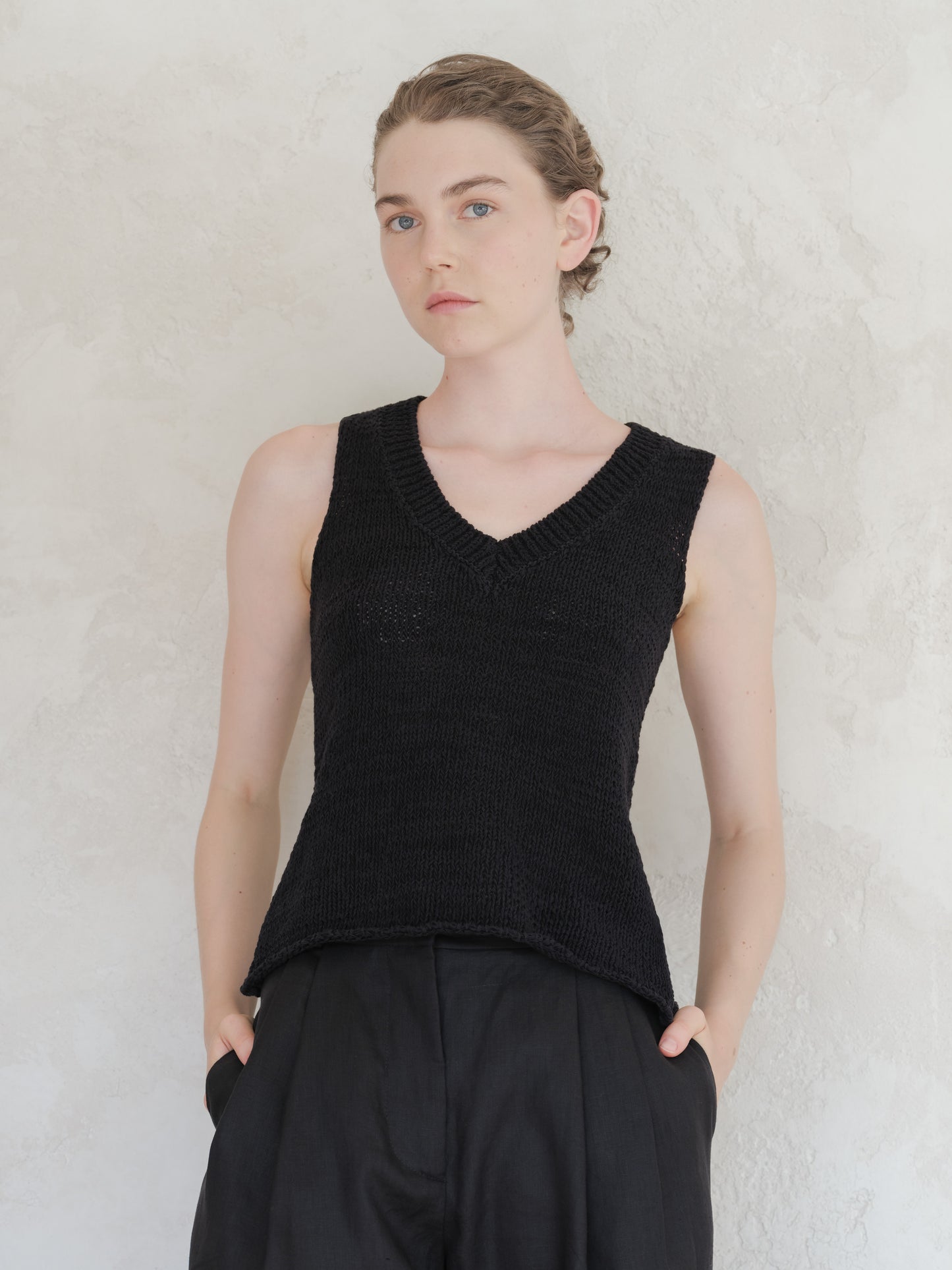 Cotton V-Neck Tank Top