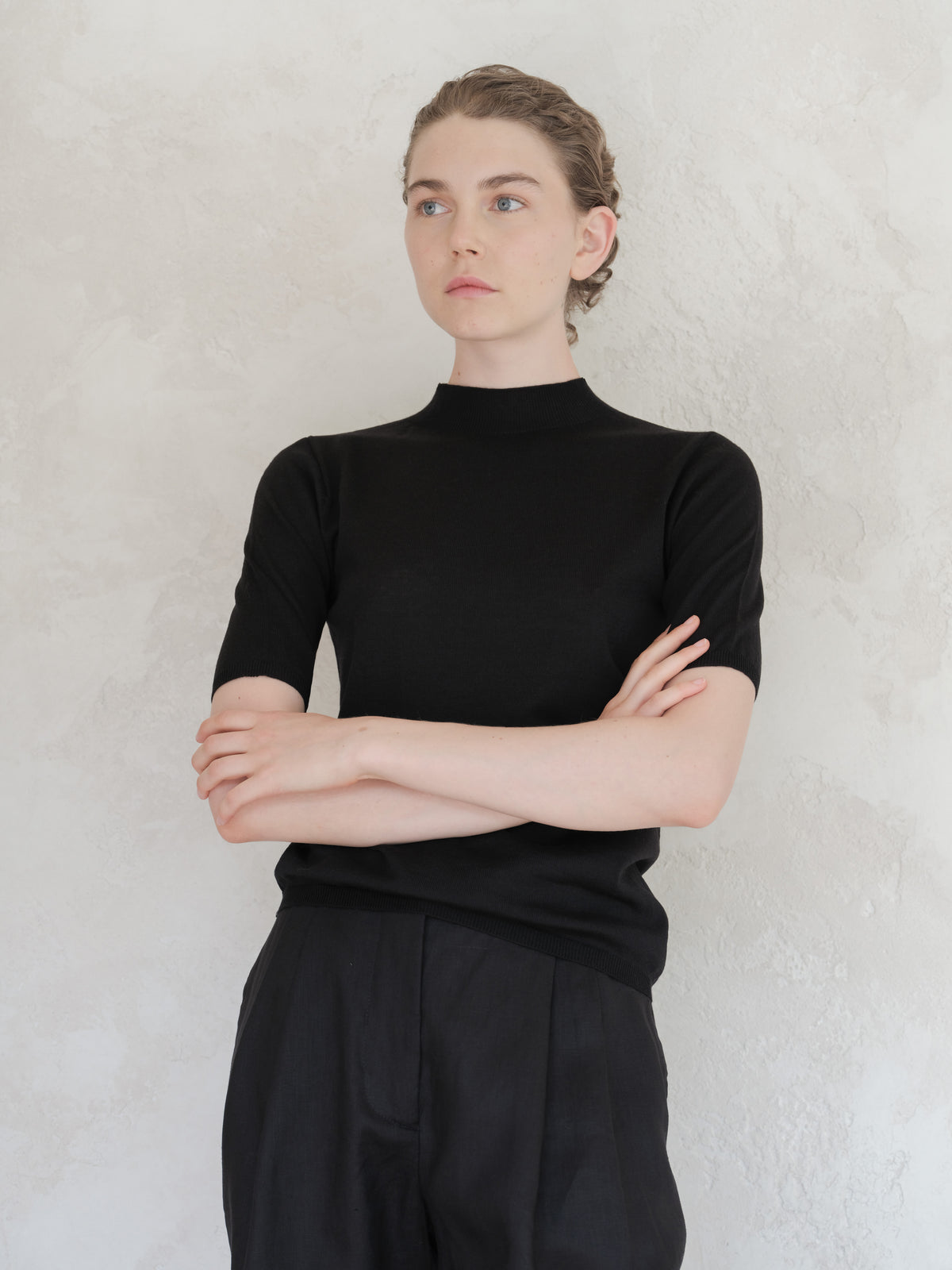 Extra Fine Merino 3/4 Mock Neck
