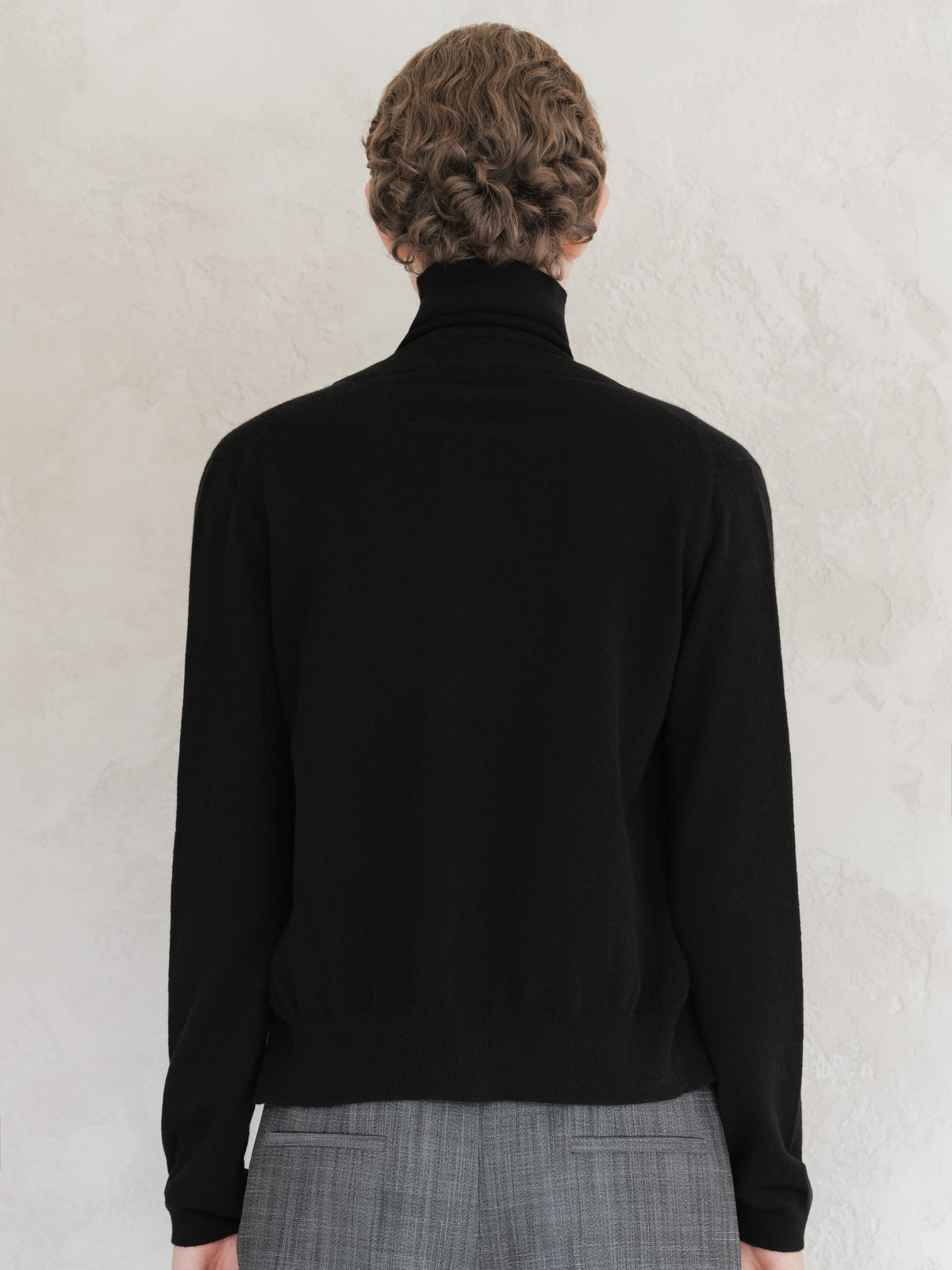 Pure Cashmere Short Sleeve Turtleneck