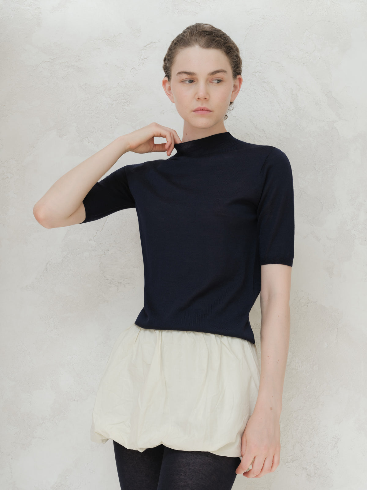 Extra Fine Merino 3/4 Mock Neck