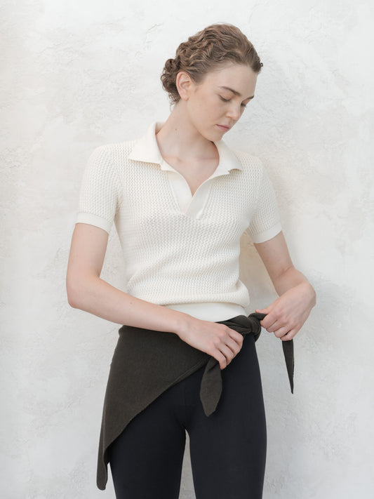 Cotton Crochet Polo