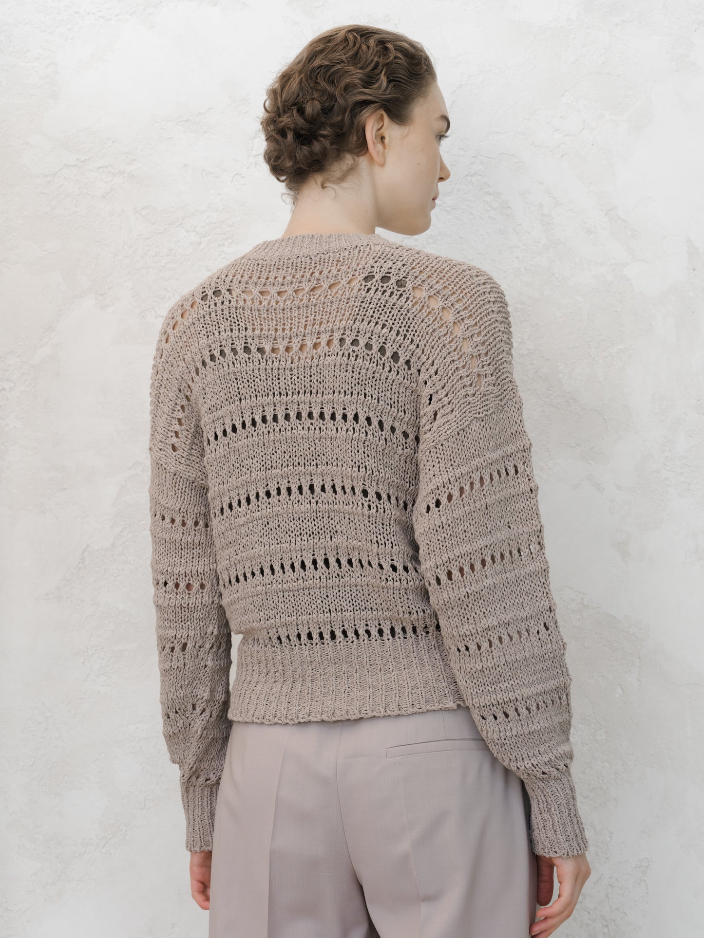 Cotton Crochet Crewneck