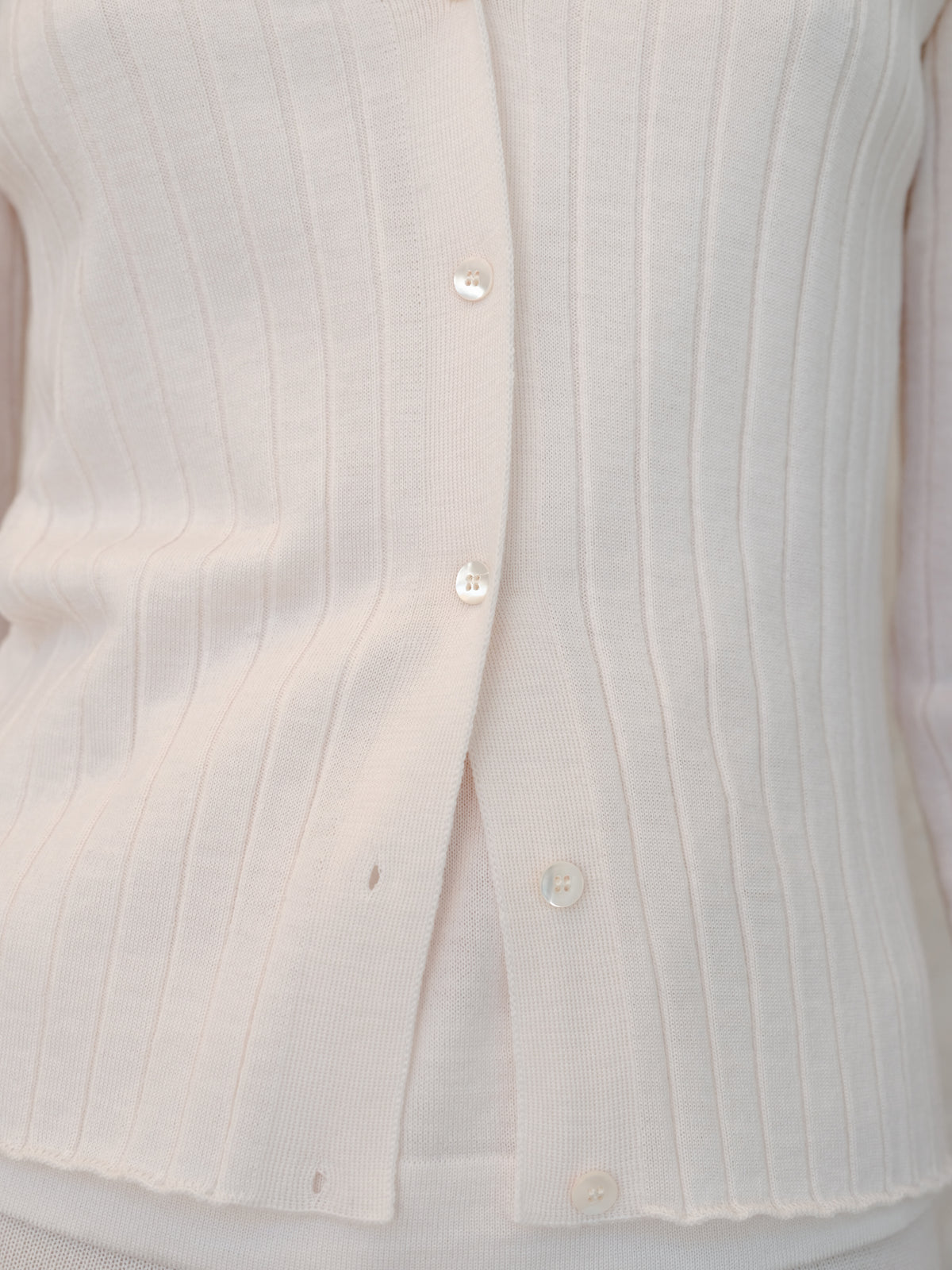 Cardigan a Costine in Merino Extra Fine