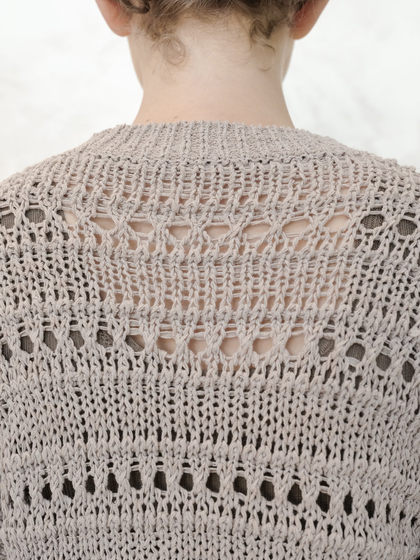 Cotton Crochet Crewneck