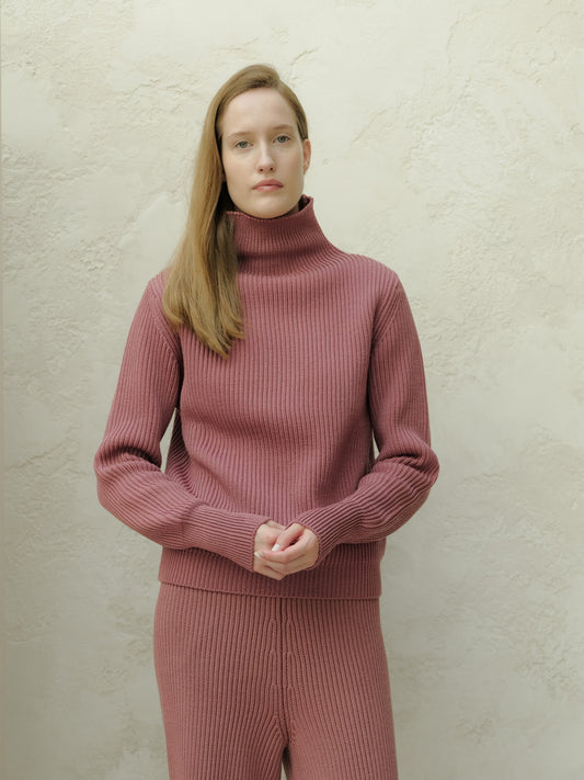 Extra Fine Merino Wool High Neck Sweater