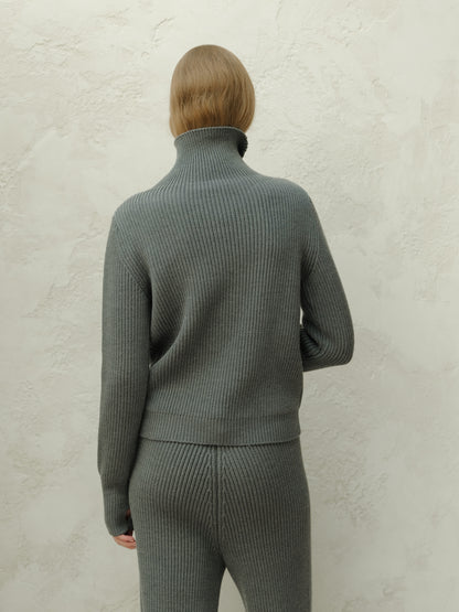 Extrafine Fine Merino Wool High Neck Sweater