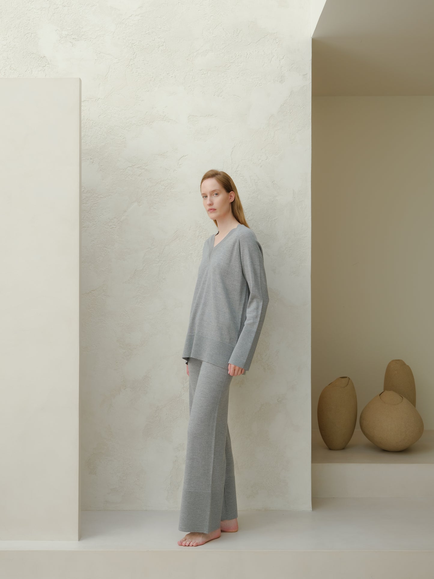 Extra Fine Merino Wide Legged Trousers