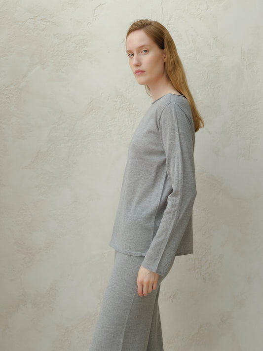 Extra Fine Merino Wool Boatneck Sweater (3D-Knit)