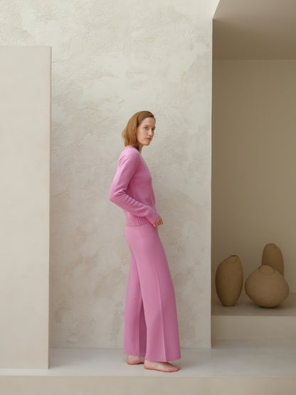 Cashmere Mix Wide Legged Trousers