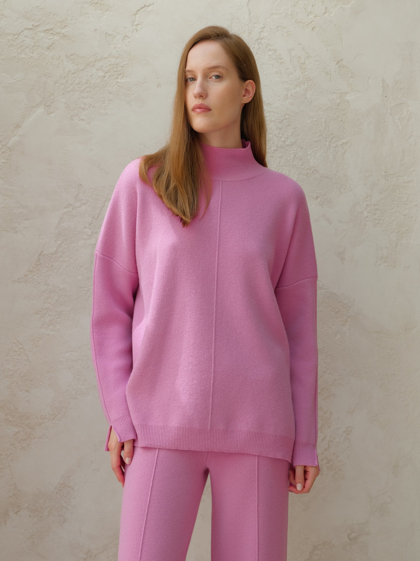 Cashmere Mix Wide Turtleneck Sweater