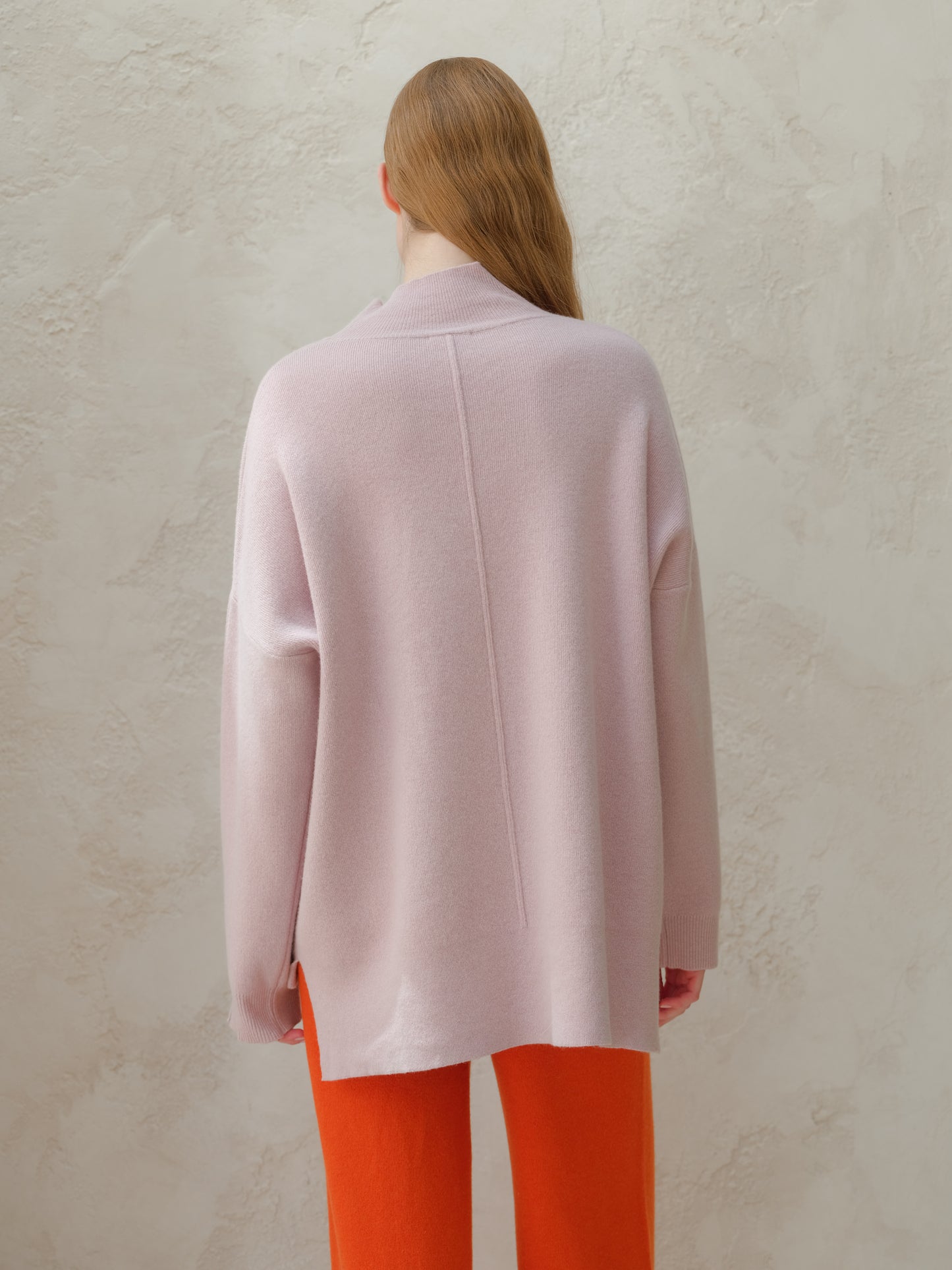 Cashmere Mix Wide Turtleneck Sweater