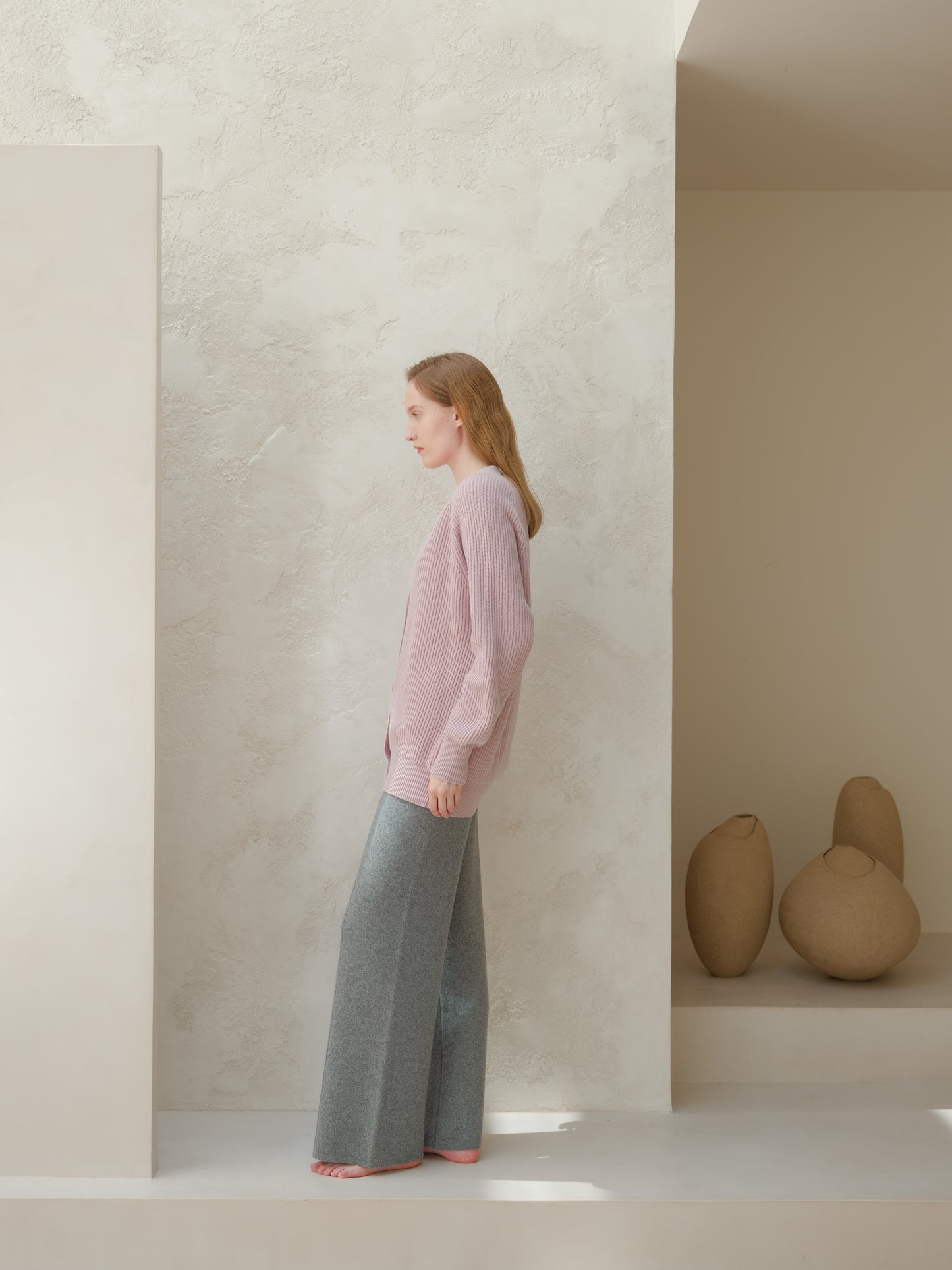 Cashmere Mix Wide Legged Trousers