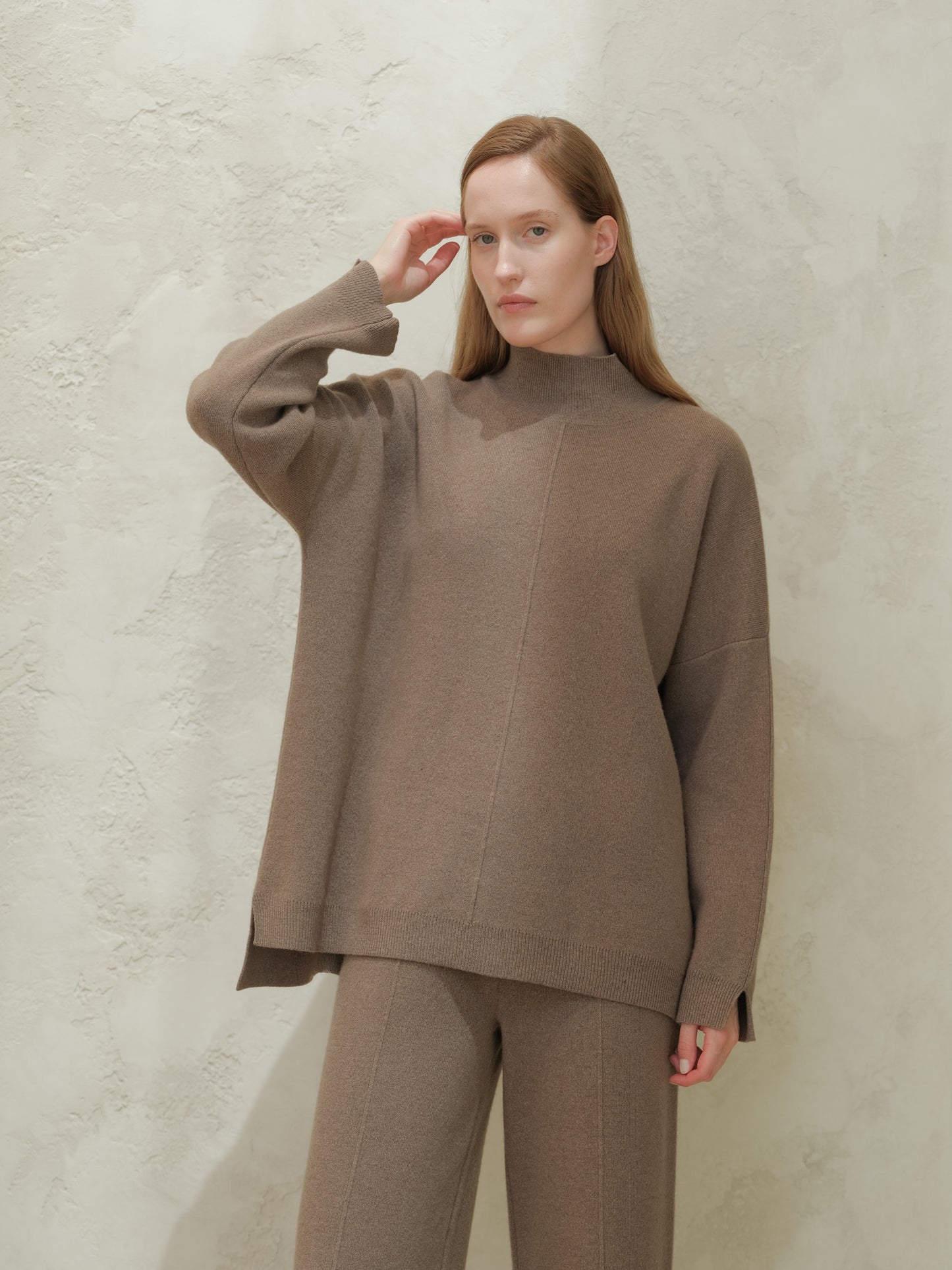 Cashmere Mix Wide Turtleneck Sweater