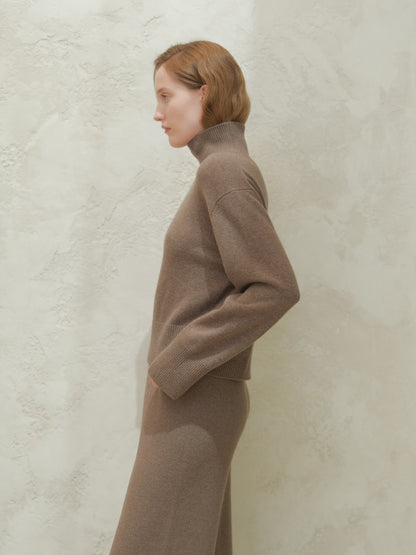 Cashmere Mix Turtleneck Sweater