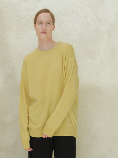 Cashmere Mix Classic Crewneck Sweater