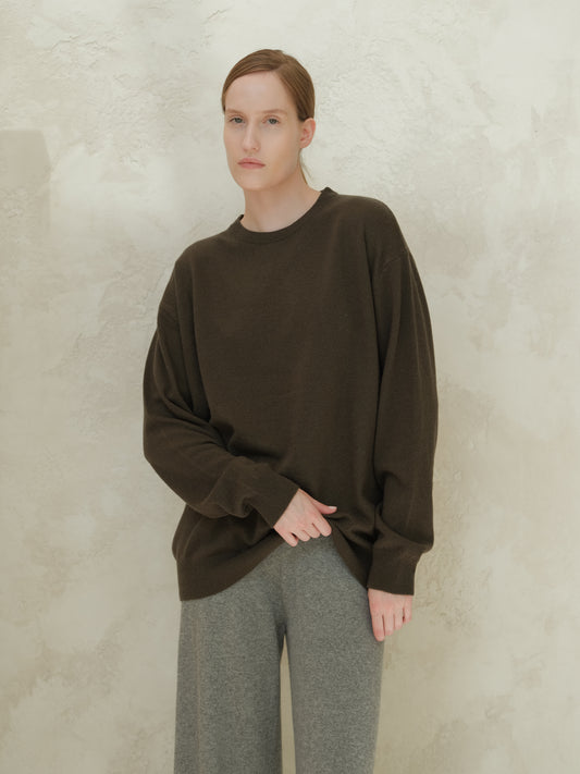 Cashmere Mix Classic Crewneck Sweater