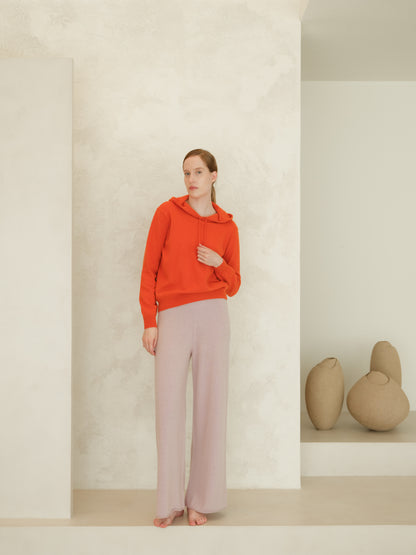 Cashmere Mix Wide Legged Light Pants (3D-Knit)