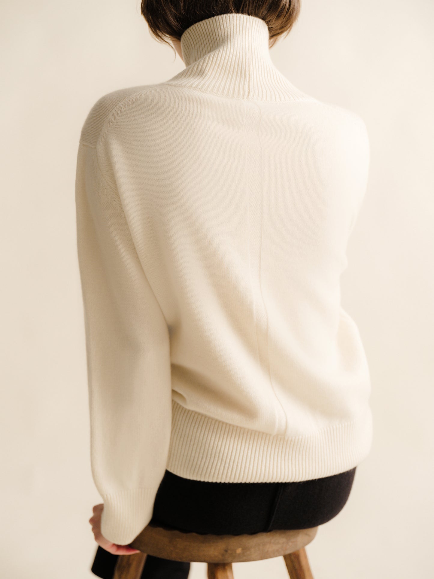 Maxi High Neck Sweater in Pure Cashmere