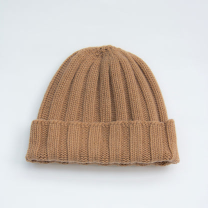 Cashmere Mix Ribbed Beanie