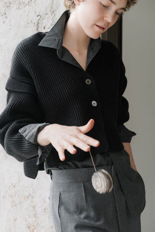 Extra Fine Merino Cropped Cardigan