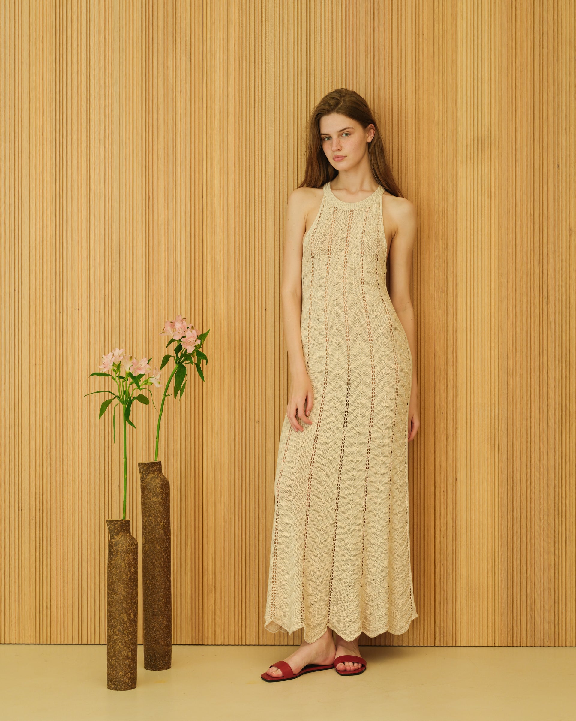 cute petite dresses Fine Cotton Dress with Zig Zag Crochet – Lightweight, Italian Summer Dress  – Lèmme