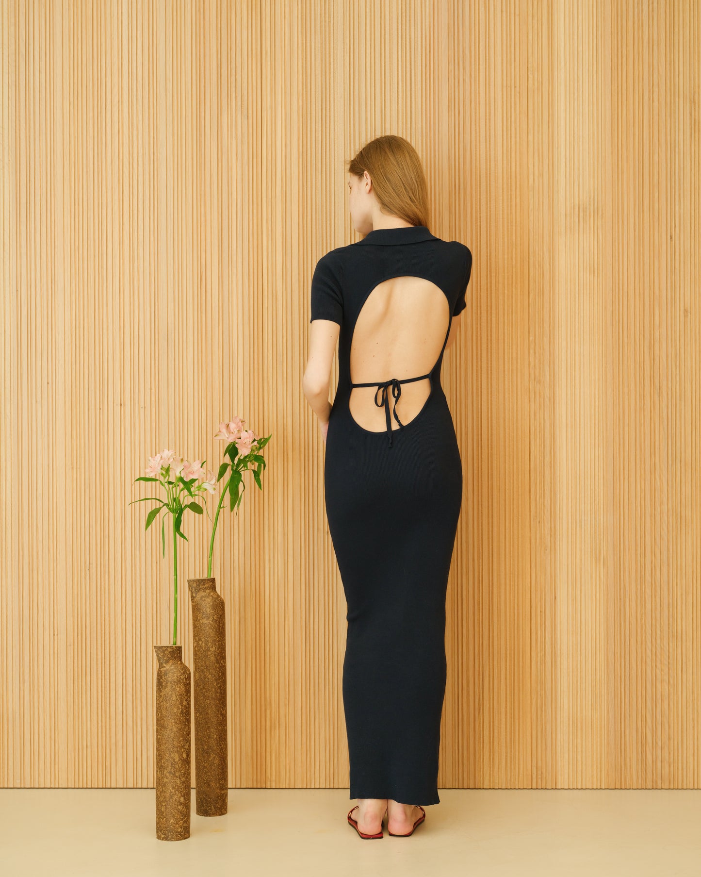 open back polo dress Polo Ralph Lauren Open-back Draped Satin Gown - Women - Brass Dresses