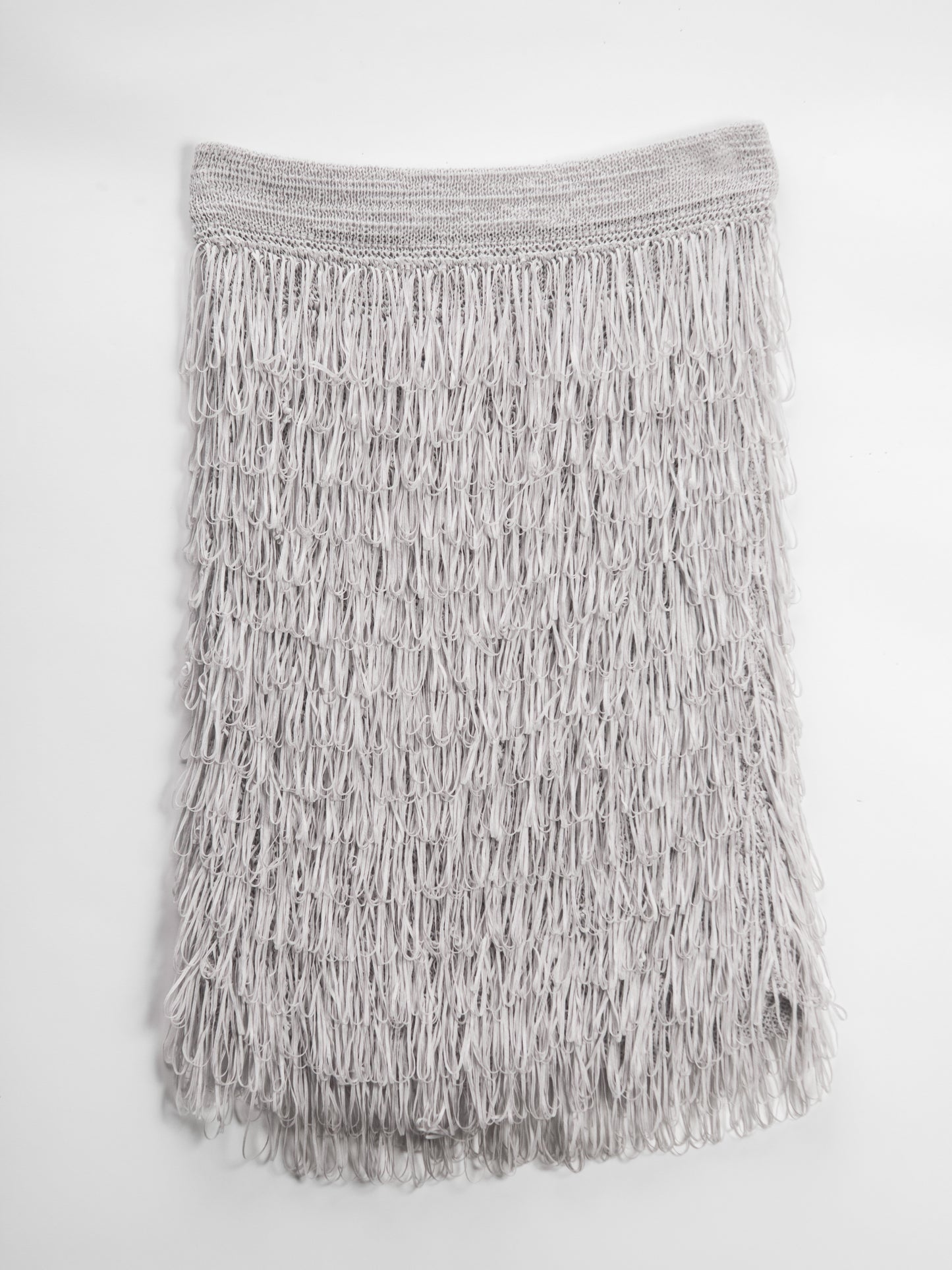 Hand-Knit Washi Fringe  Skirt