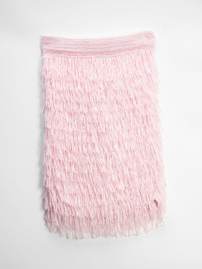 Hand-Knit Washi Fringe  Skirt