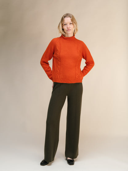 Cashmere Mix Cable Ricciolo Sweater (3D-Knit)