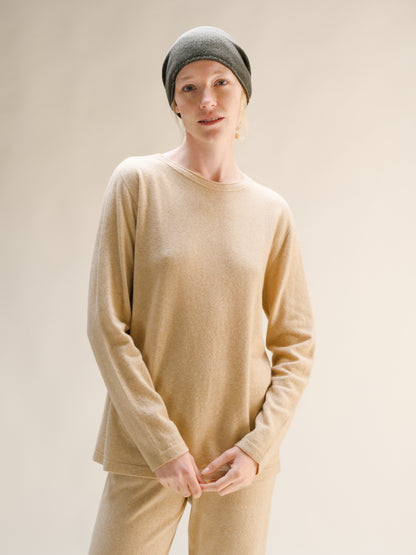 Cashmere Mix Crewneck with “Curl” (3D-Knit)